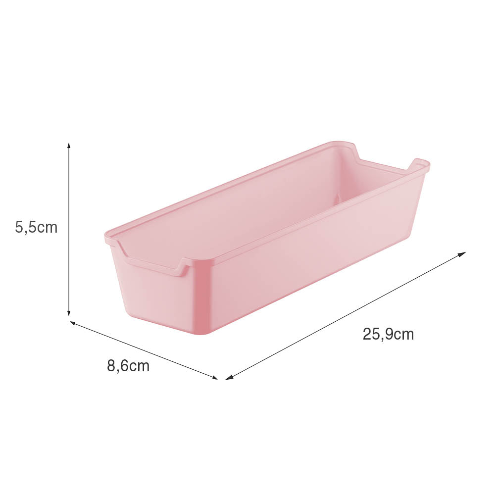 Organizador de Gaveta 8,5x25,5 Rosa UZ - medidas