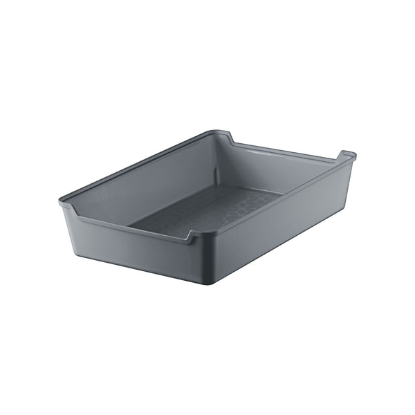 Organizador de Gaveta de plástico cinza, 25,9 x 17,2 x 5,5 cm, da UZ Utilidades