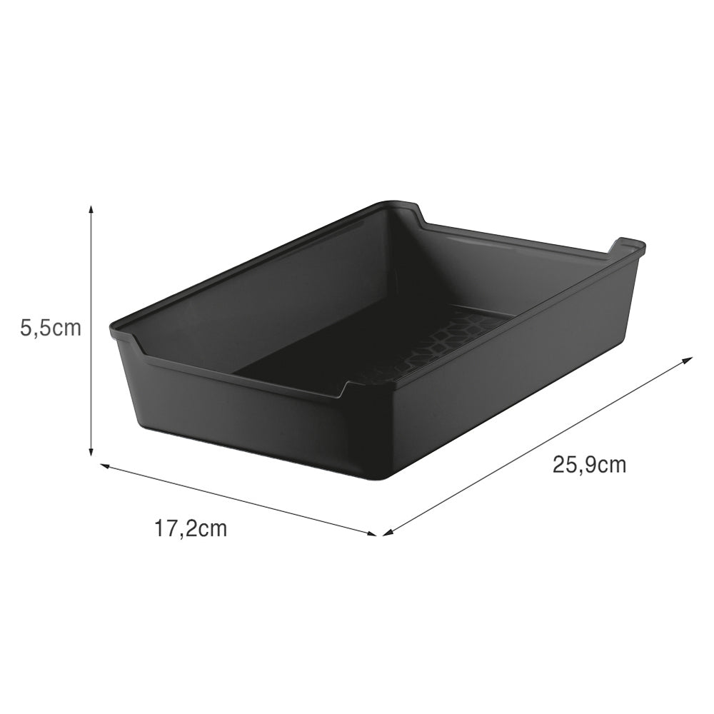 Organizador de Gaveta 17x25,5 Preto UZ - medidas