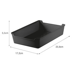 Organizador de Gaveta 17x25,5 Preto UZ - medidas