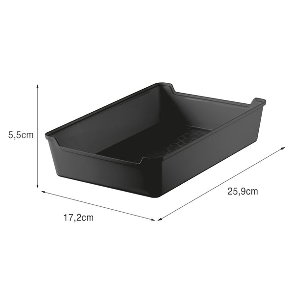 Organizador de Gaveta 17x25,5 Preto UZ - medidas
