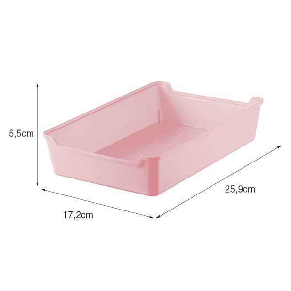 Organizador de Gaveta 17x25,5 Rosa UZ - medidas
