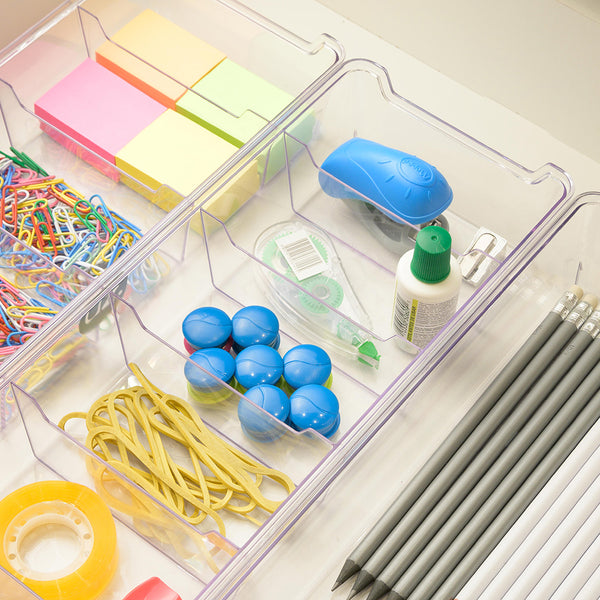 Organizador de Gaveta 12,5x34,5cm Transparente UZ - ambiente