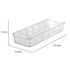 Organizador de Gaveta 12,5x34,5cm Transparente UZ - medidas