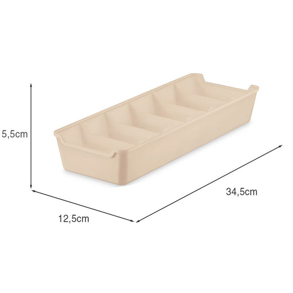 Organizador de Gavetas com Divisórias 12,5x34 Capuccino UZ - medidas