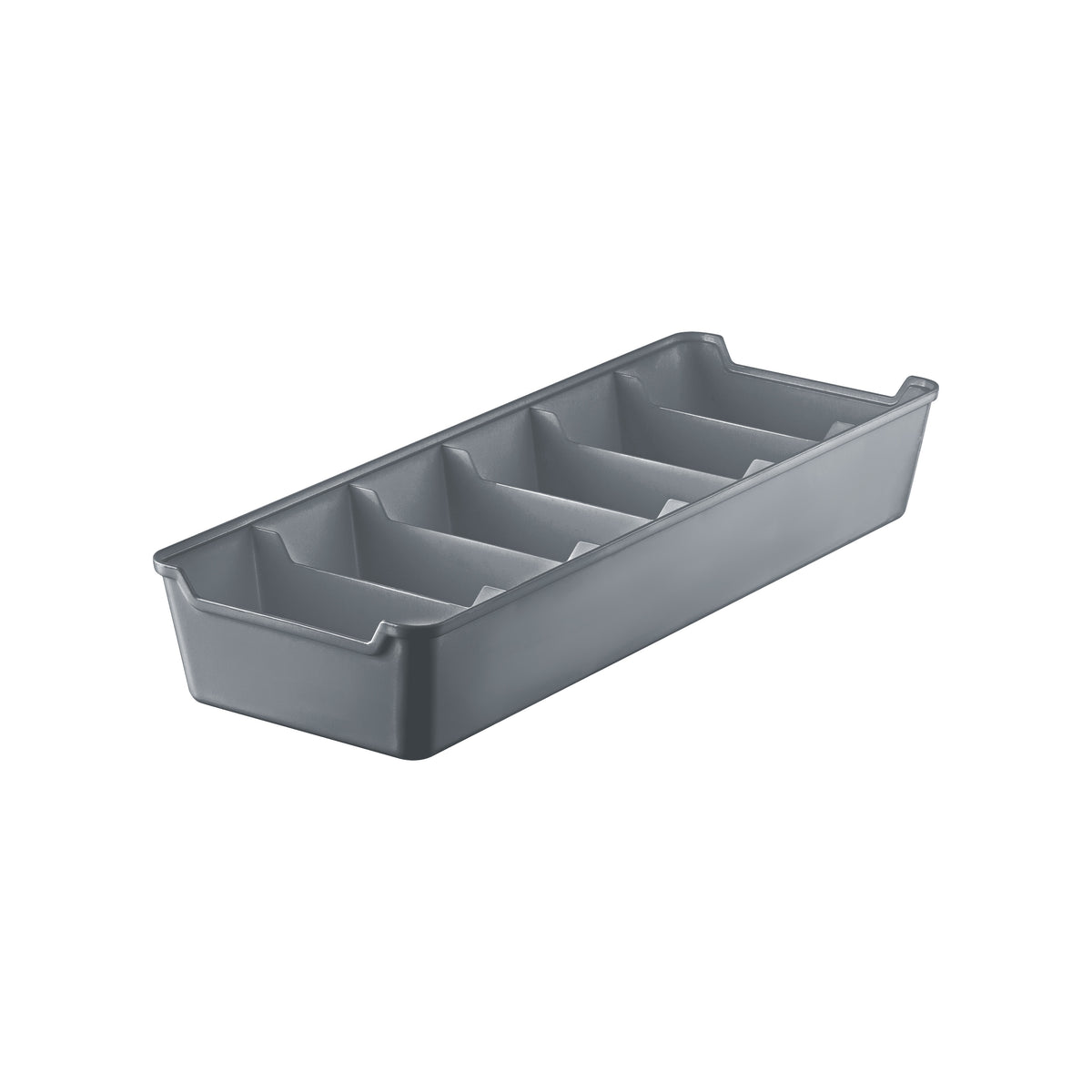 Organizador de Gavetas com Divisórias de plástico cinza, 34,5 x 12,5 x 5,5 cm, da UZ Utilidades