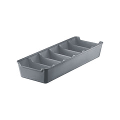Organizador de Gavetas com Divisórias de plástico cinza, 34,5 x 12,5 x 5,5 cm, da UZ Utilidades