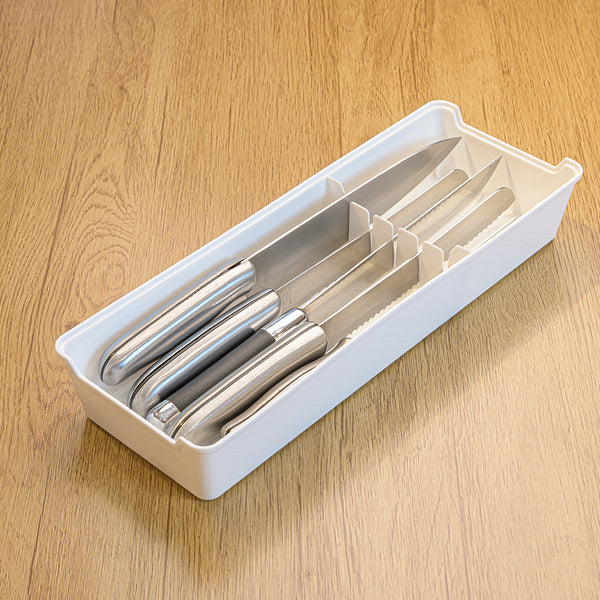 Organizador de Gaveta para Facas 12,5x34 Branco UZ - ambiente