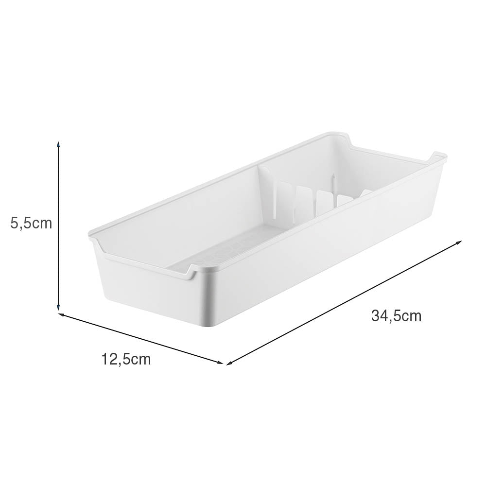 Organizador de Gaveta para Facas 12,5x34 Branco UZ - medidas