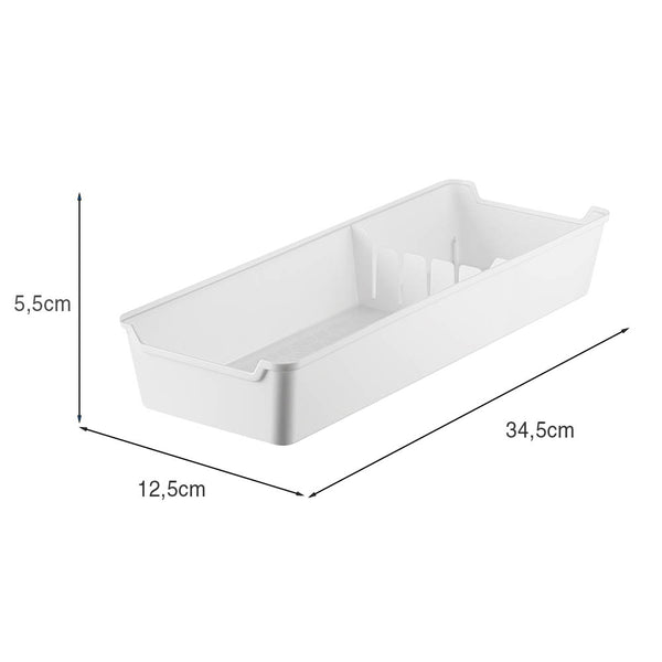 Organizador de Gaveta para Facas 12,5x34 Branco UZ - medidas