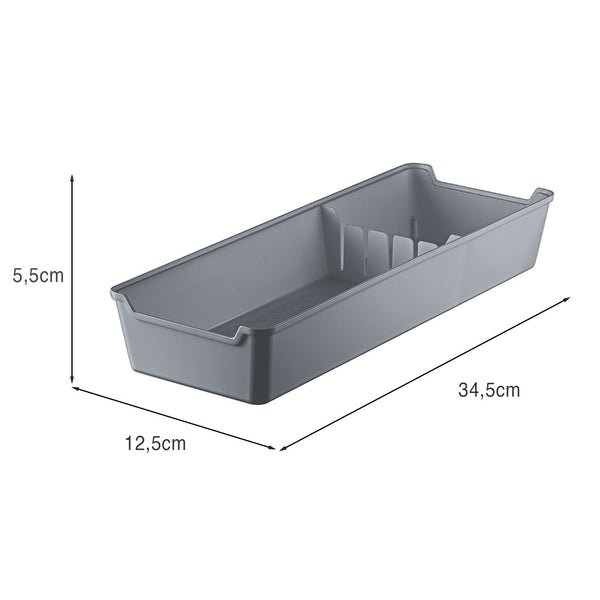 Organizador de Gaveta para Facas 12,5cm X 34cm Cinza UZ