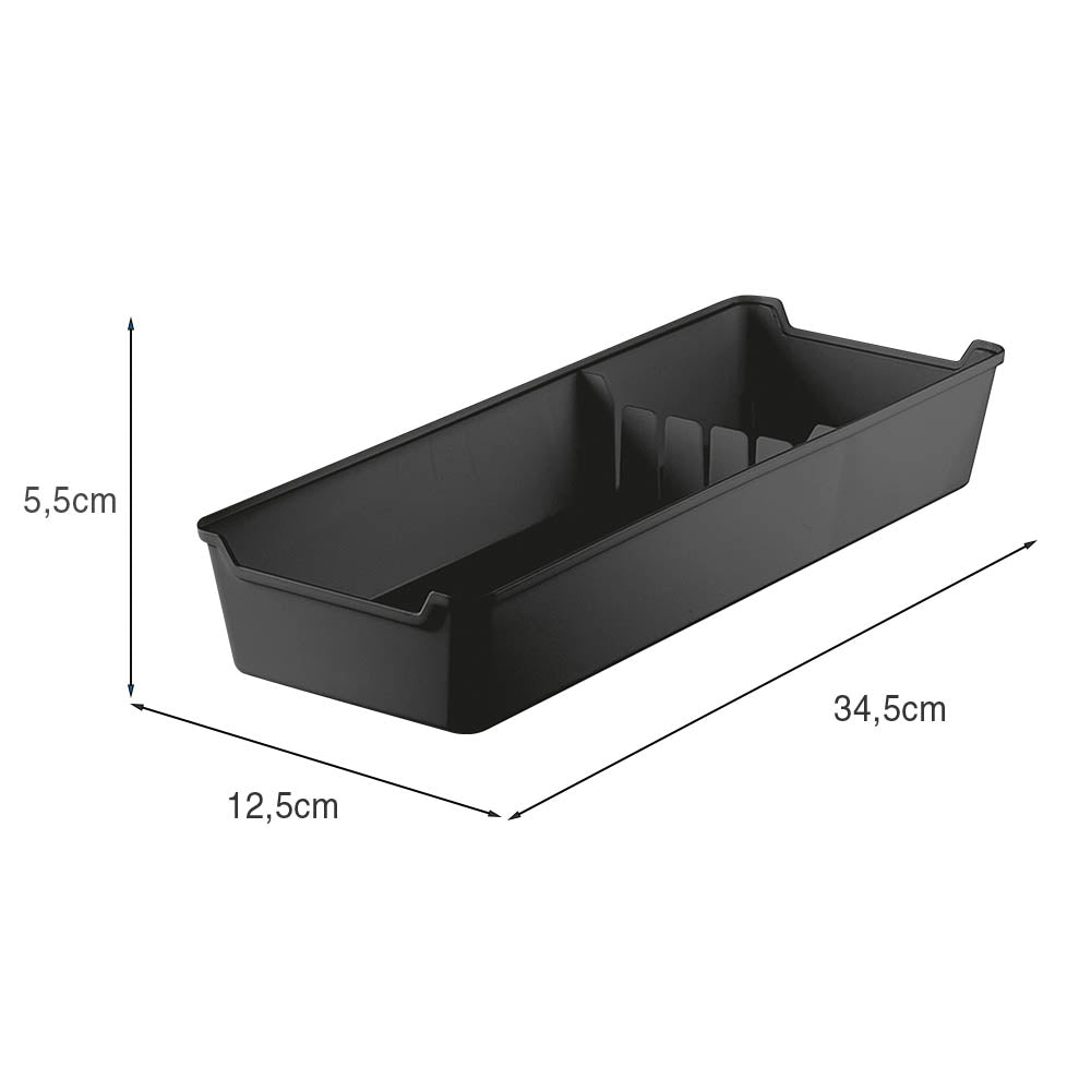 Organizador de Gaveta para Facas 12,5x34 Preto UZ - medidas