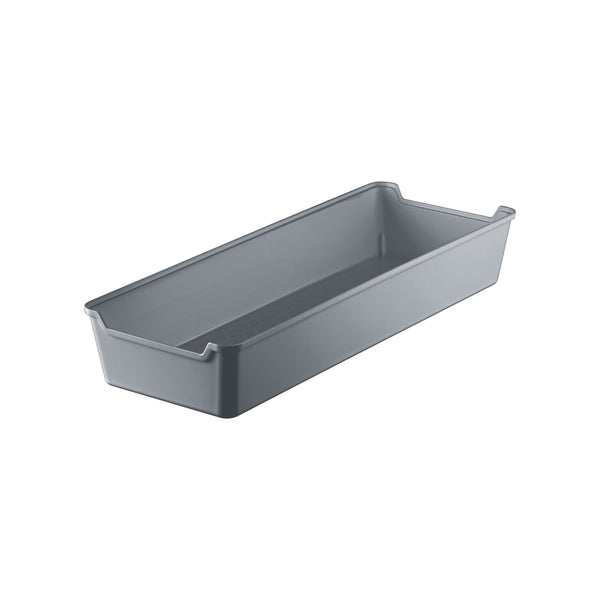 Organizador de Gaveta Liso de plástico cinza, 34,5 x 12,5 x 5,5 cm, da UZ Utilidades