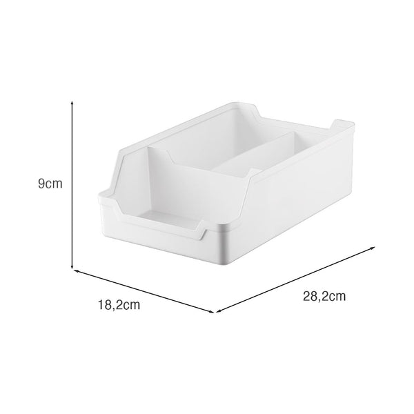 Organizador com Divisórias 18x28 Branco UZ - medidas