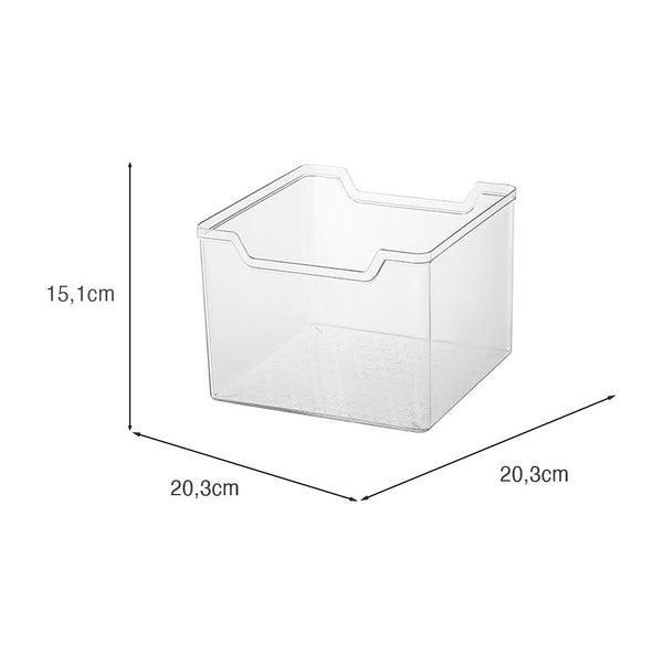 Organizador 20cm X 20cm Transparente UZ - medidas