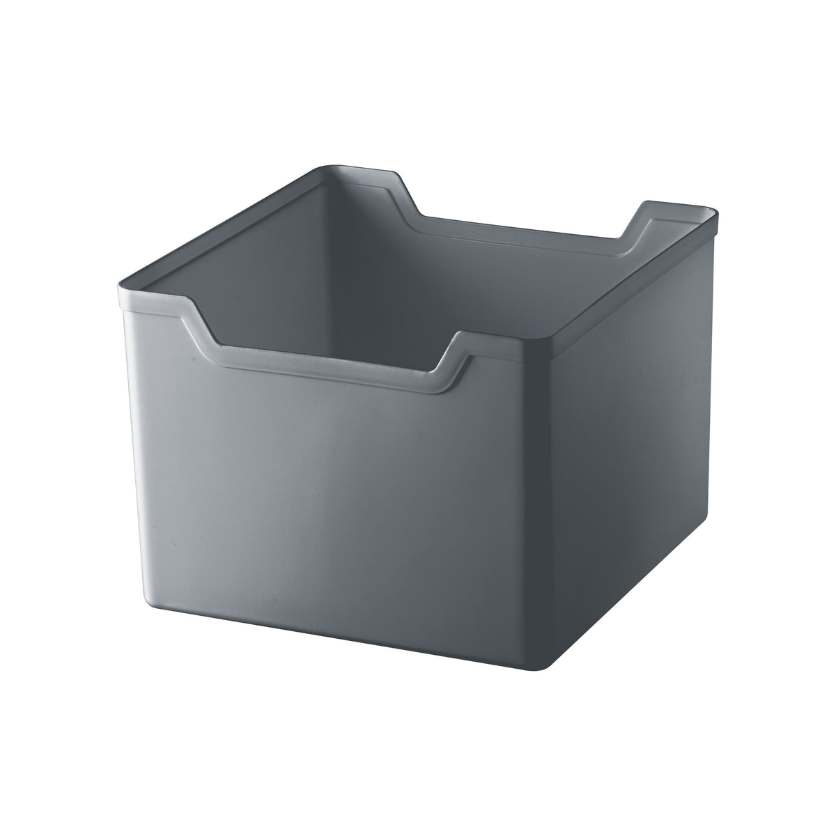 Organizador de plástico cinza, 20,3 x 20,3 x 15,1 cm, da UZ Utilidades