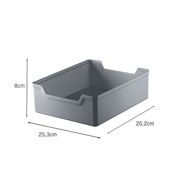 Organizador 20cm X 25cm Cinza UZ - medidas