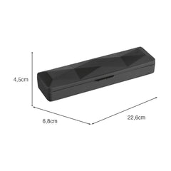 Estojo Multiuso 22,6cm X 6,8cm Preto UZ - medidas