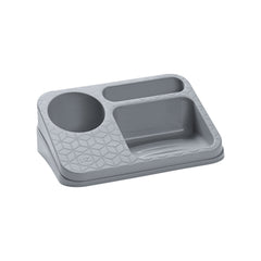 Organizador de Pia Premium de plástico cinza, 20,1 x 14,2 x 6,8 cm, da UZ Utilidades