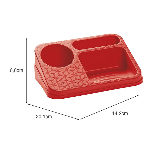 Organizador de Pia Premium Vermelho UZ - medidas