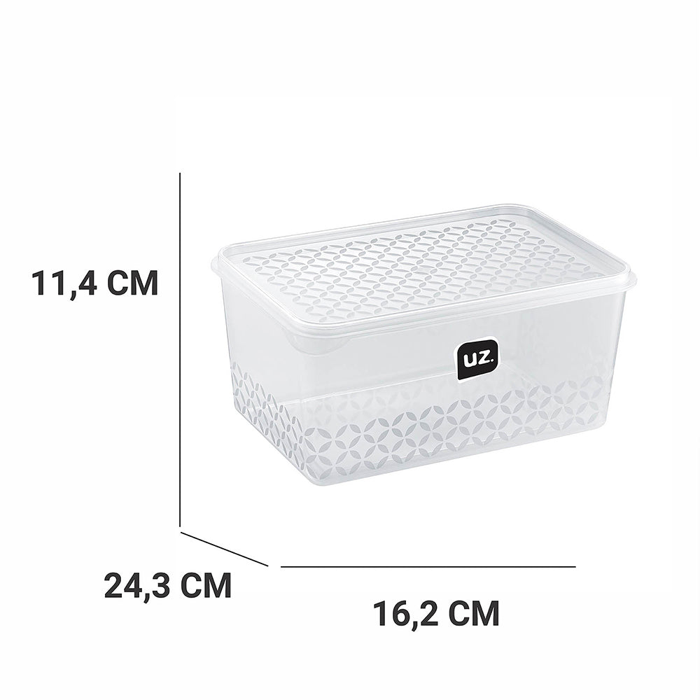 Pote Multiuso 3 Litros Transparente UZ - medidas