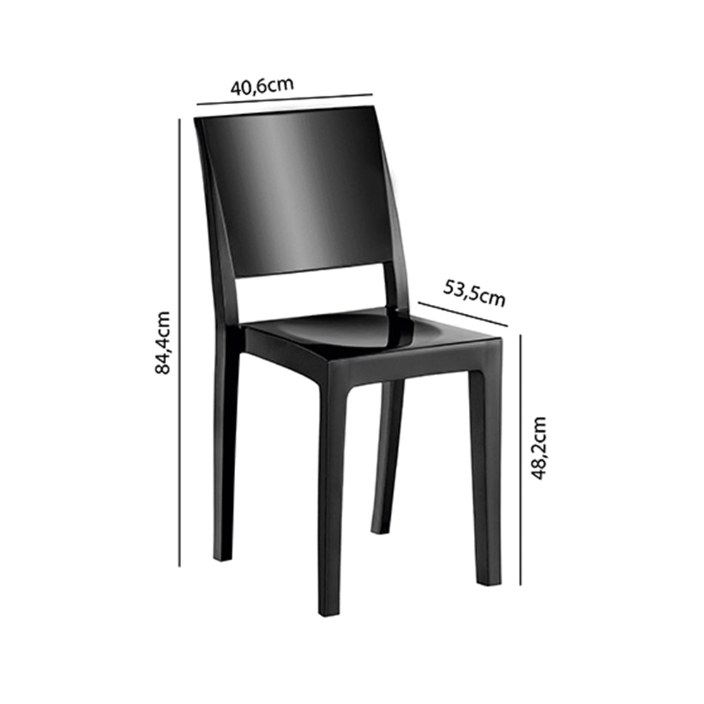 4 Cadeiras Hydra Plus Preto UZ