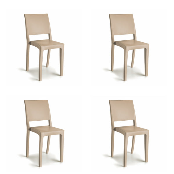 4 Cadeiras Hydra Plus Capuccino UZ