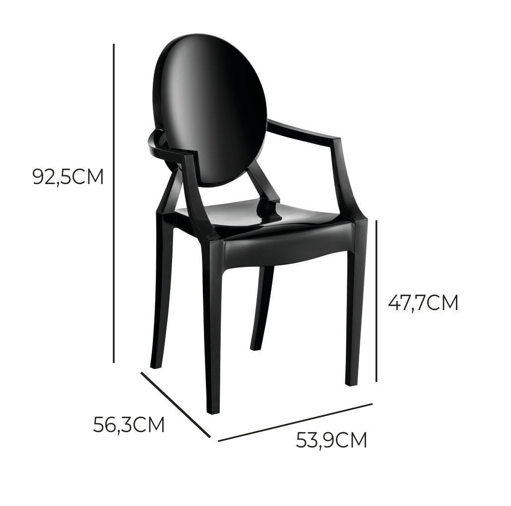 4 Cadeiras Wind Plus Preto UZ