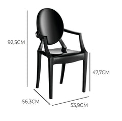 4 Cadeiras Wind Plus Preto UZ