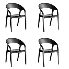 4 Cadeiras Glass Plus Preto UZ