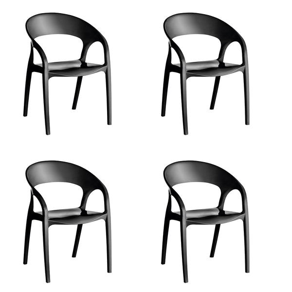 4 Cadeiras Glass Plus Preto UZ