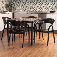 4 Cadeiras Glass Plus Preto UZ