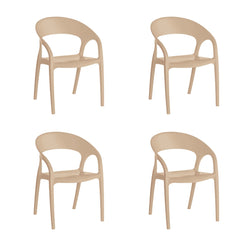 4 Cadeiras Glass Plus Capuccino UZ