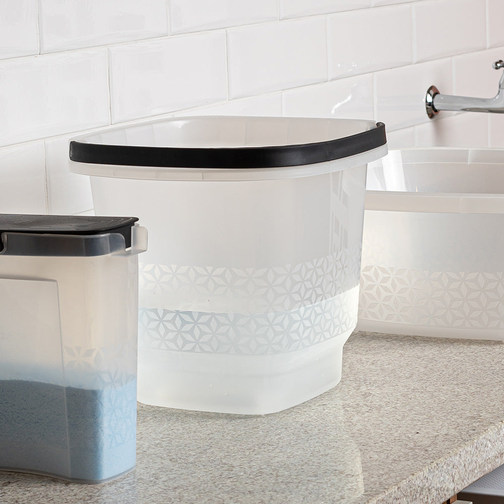 Balde Slim com Alça 8,5 Litros Transparente UZ - ambiente