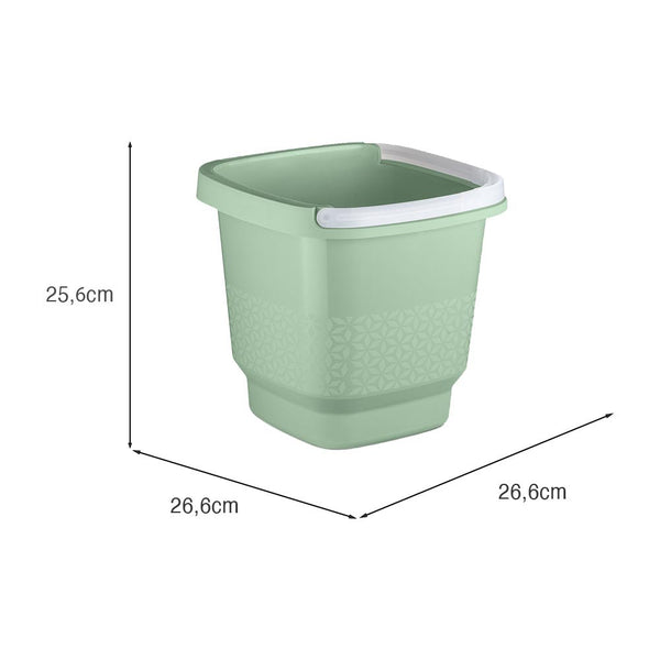 Balde Slim com Alça 8,5 Litros Verde Menta UZ - medidas