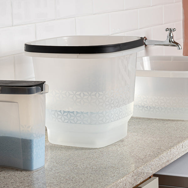 Balde Slim com Alça 12 Litros Transparente UZ - ambiente