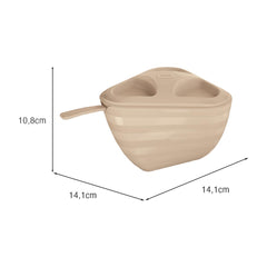 Farinheiro Slim 14,1cm X 14,2cm Capuccino UZ - medidas