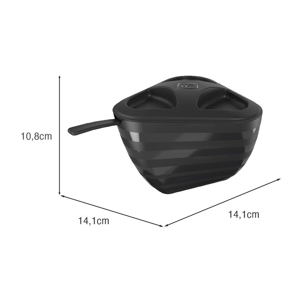Farinheiro Slim 14,1cm X 14,2cm Preto UZ - medidas