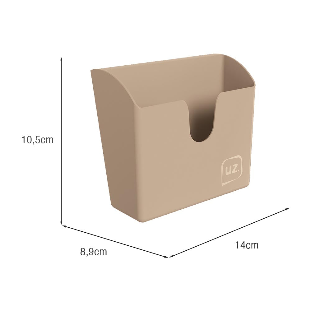 Porta Guardanapos Slim 14cm X 8,9cm Capuccino UZ - medidas
