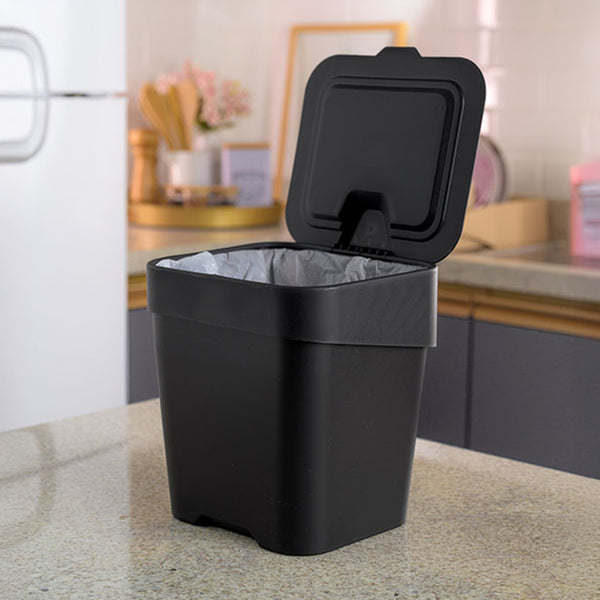 Lixeira de Pia Slim 2,5 Litros Preto UZ - ambiente