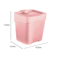Lixeira de Pia Slim 2,5 Litros Rosa UZ - medidas