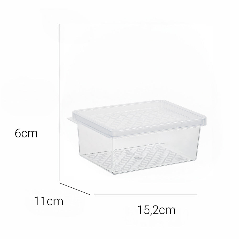 Organizador Multiuso P 600ml Transparente UZ - medidas