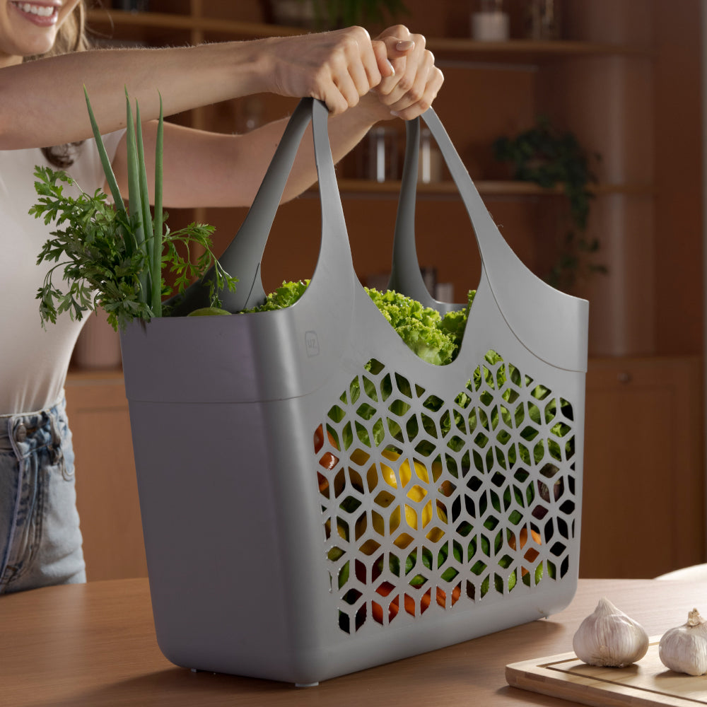 Bolsa Flexa Multiuso Cinza Sólido de Plástico UZ