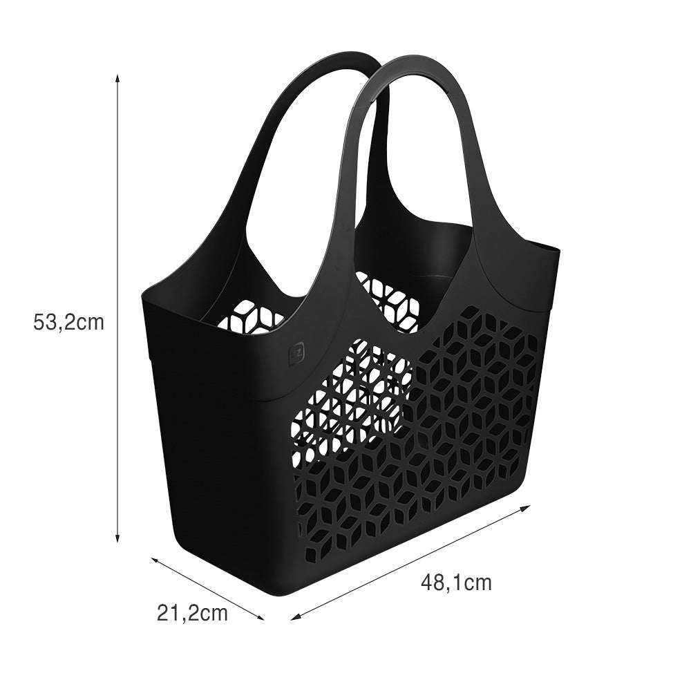 Bolsa Flexa Multiuso Preto Sólido de Plástico UZ - medidas