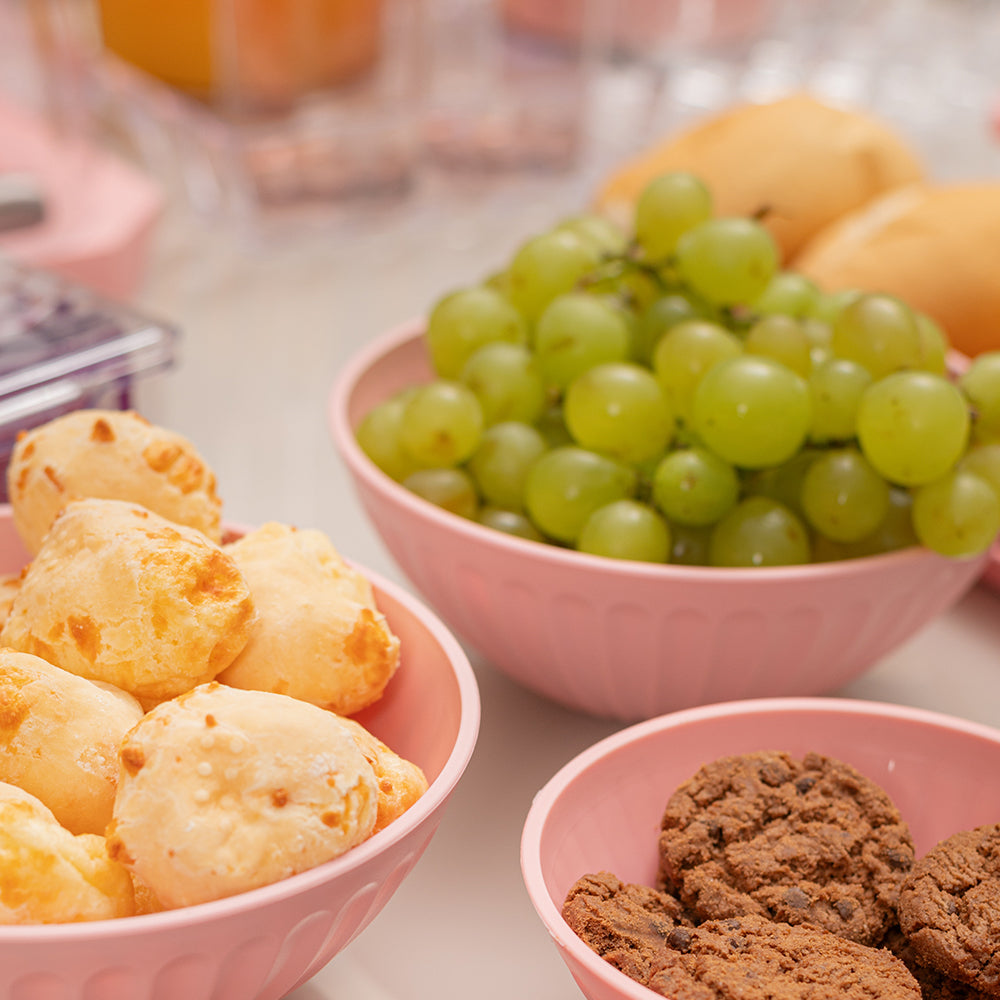 Saladeira de Plástico 1 Litro Rosa UZ - ambiente