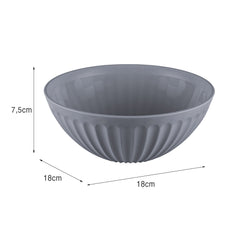 Saladeira de Plástico 1 Litro Cinza UZ - medidas