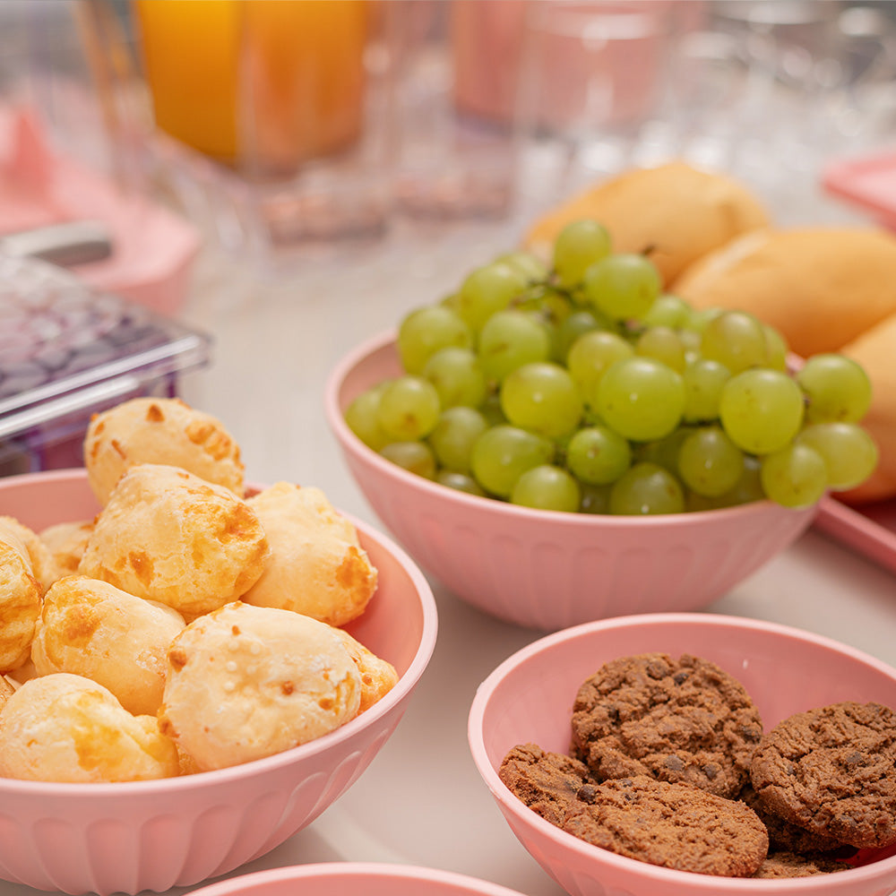 Saladeira de Plástico 1,5 Litros Rosa UZ - ambiente