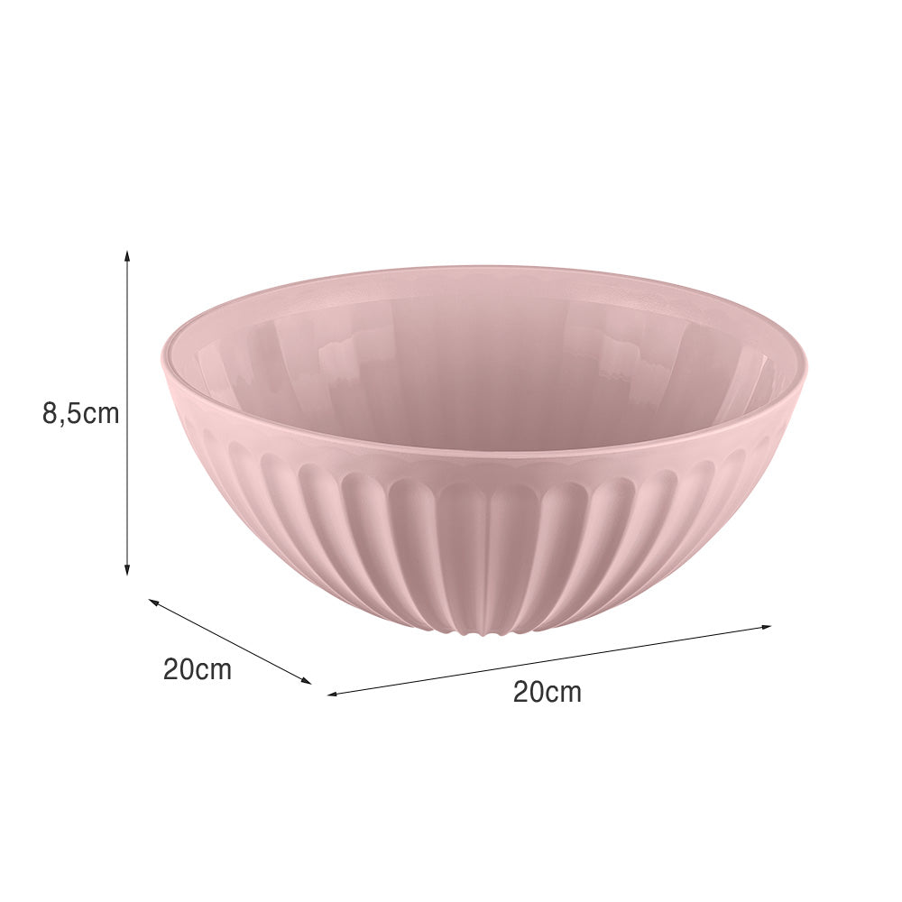 Saladeira de Plástico 1,5 Litros Rosa UZ - medidas