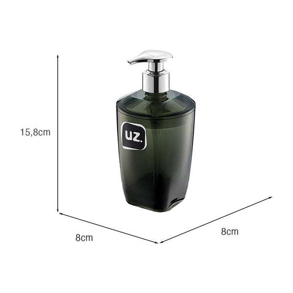Porta Sabonete Líquido Premium Preto UZ - medidas