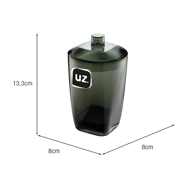 Porta Algodão Premium Preto UZ - medidas
